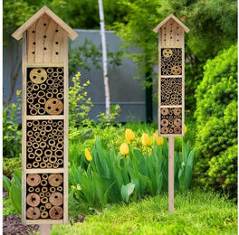 Spetebo Insektenhotel zum Aufstellen - 78 cm, (Anzahl, 1-St., Stück), mit Erdspieß – Bild 1 von 5