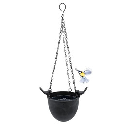 Produktbild von Spetebo Metall Vogeltränke zum Hängen grau - 0,25 l