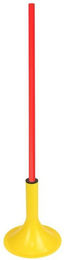 Produktbild von SPORTIKEL24 Agility-Slalom Standfuß Slalomset mit Stange 100 cm, ø 25 mm in Rot, Kunststoff
