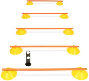 Produktbild von SPORTIKEL24 Mini-Hürden 5er Set mit Stangen 100 cm - 5 x 100 cm