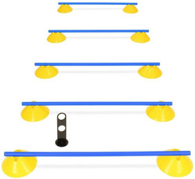 Produktbild von SPORTIKEL24 Mini-Hürden 5er Set mit Stangen 100 cm - 5 x 100 cm