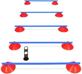 Produktbild von SPORTIKEL24 Mini-Hürden 5er Set mit Stangen 100 cm - 5 x 100 cm