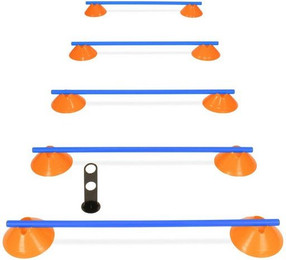 Produktbild von SPORTIKEL24 Mini-Hürden 5er Set mit Stangen 100 cm - 5 x 100 cm