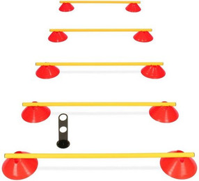 Produktbild von SPORTIKEL24 Mini-Hürden 5er Set mit Stangen 100 cm - 5 x 100 cm