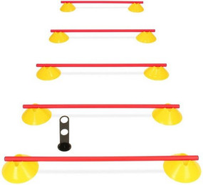 Produktbild von SPORTIKEL24 Mini-Hürden 5er Set mit Stangen 100 cm - 5 x 100 cm