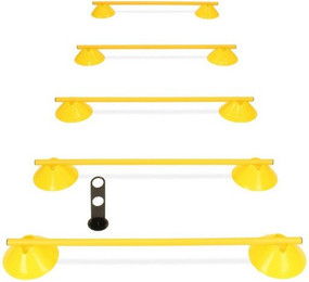 Produktbild von SPORTIKEL24 Mini-Hürden 5er Set mit Stangen 100 cm - 5 x 100 cm