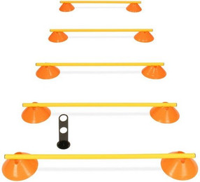 Produktbild von SPORTIKEL24 Mini-Hürden 5er Set mit Stangen 100 cm - 5 x 100 cm