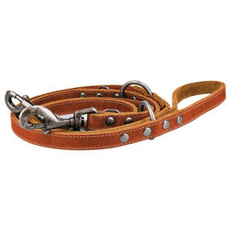 Produktbild von Spotted! Pro Hundeleine Leder Trainingsleine Cognac 1,6x250cm