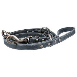 Produktbild von Spotted! Pro Hundeleine Leder Trainingsleine Grau 1,6x250cm