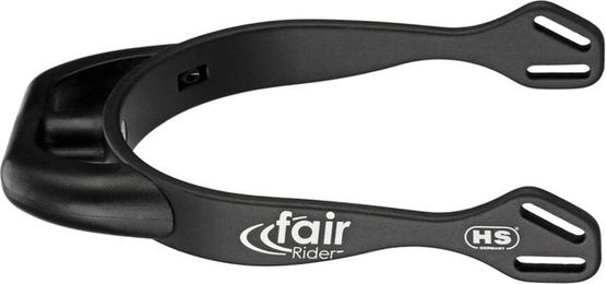 Sprenger fairRider Sporen aus schwarzem Aluminium mit gebogenem Kunststoffhals – Bild 1 von 2