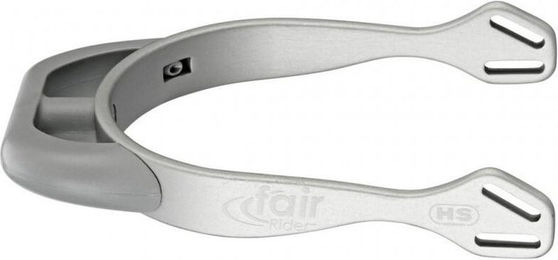 Produktbild von Sprenger fairRider Sporen aus silbernem Aluminium mit gebogenem Kunststoffhals