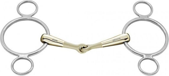 Produktbild von Sprenger Turnado 3-Ring Gebiss einfach gebrochen 16mm