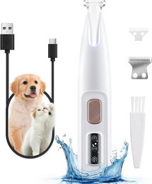 Produktbild von STANBOW Hundeschermaschine Pfotentrimmer für Hunde katze Schermaschine hund Kabellos USB IPX5, Hundeschermaschine Dog nail clippers Cat hair trimmer Wasserdichter, Leise Krallenschere für hunde für Pfoten Augen Ohren Gesicht Körper