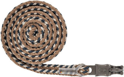 Produktbild von Standard-Attaché-Leine mit Karabiner und dunkler Beschläge Waldhausen Plus