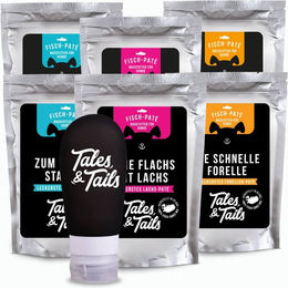 Produktbild von Starterset Training mit der Futtertube - enthält eine Futtertube für Hunde mit Nassfutter aus Fisch zum Befüllen