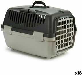 Produktbild von Stefanplast Hunde-Transportbox Anthrazit Hellgrau Kunststoff