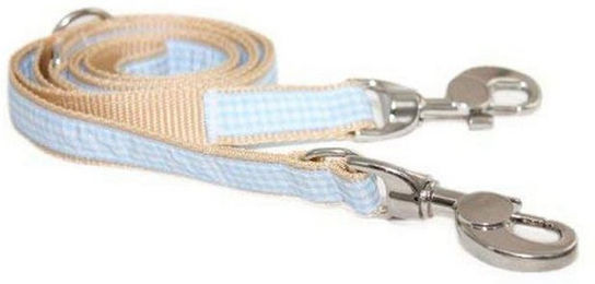 Produktbild von Steinnacher Bärbel Hundeleine Bavaria hellblau weiß kariert Nylon - 180 cm