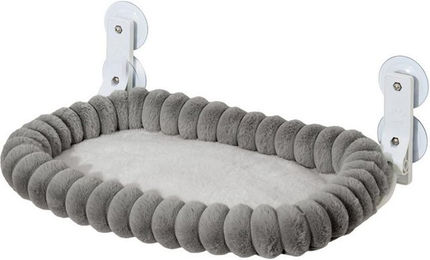 STILVORA Katzen-Hängematte Katzen-Hängematte mit Saugnäpfen Fensterliege Katze für Fenster, Polyester, mit Saugnäpfen und abnehmbares waschbares Kissen bis 18 kg Tragkraft – Bild 1 von 5