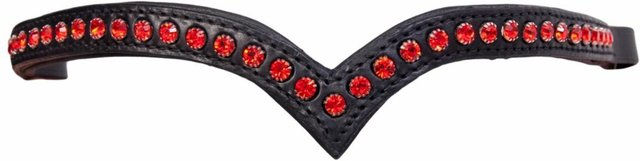 Produktbild von Stirnband für Pferd 4 Reihen Kristalle Karlslund Kombi