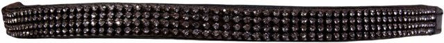Stirnband für Pferd 4 Reihen Kristalle Karlslund Kombi – Bild 1 von 2