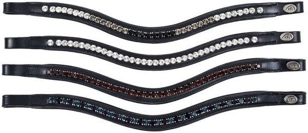Produktbild von Stirnband für Pferd HFI Padded Wave + Strass