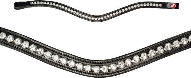 Produktbild von Stirnband für Pferd Kieffer Ultrasoft Amy curved browband not lined