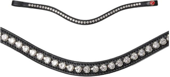 Produktbild von Stirnband für Pferd Kieffer Ultrasoft Stella curved browband not lined