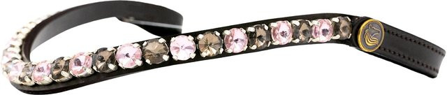 Produktbild von Stirnband für Pferde mit Schokoladen-Rosen-Motiv Bridlery