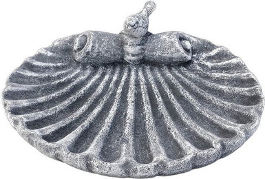 Produktbild von Stone and Style Vogeltränke Muschel aus Steinguss