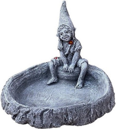 Produktbild von Stone and Style Vogeltränke Steinfigur Elfe frostfest