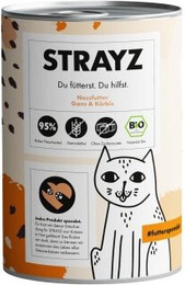 Produktbild von STRAYZ BIO Gans & Kürbis Katzenfutter - 6 x 400 g