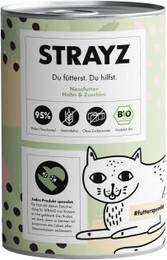 Produktbild von STRAYZ BIO Huhn & Zucchini Katzenfutter - 6 x 400 g