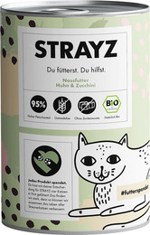 Produktbild von STRAYZ Bio Huhn & Zucchini Katzenfutter - 6 x 400 g