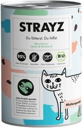 Produktbild von STRAYZ BIO Lachs & Broccoli Katzenfutter - 6 x 400 g