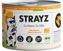 Produktbild von STRAYZ Bio Pute & Karotte in Soße - 6 x 200 g