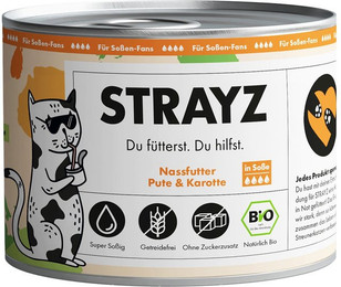 Produktbild von STRAYZ BIO Pute & Karotte in Soße - 6 x 200 g