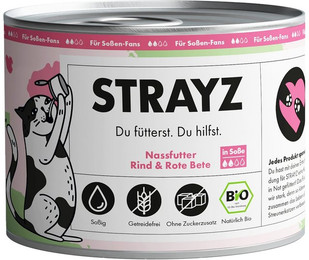 Produktbild von STRAYZ BIO Rind & Rote Beete in Soße - 6 x 200 g