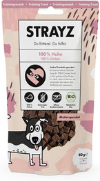Produktbild von STRAYZ BIO Trainingssnack - Sparpaket: 4 x 80 g (Bio-Huhn)