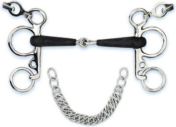 Produktbild von Stübben Gebiss 2242 Pelham gummiert einfach gebrochen