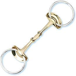 Produktbild von Stübben Gebiss 2262 Golden Wings Trense doppelt gebrochen 14,5 cm