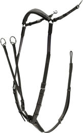 Stübben Vorderzeug Pro-Jump mit offener Martingalgabel schwarz Warmblut Extra-Groß – Bild 1 von 4