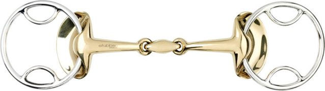 Produktbild von Stuebben Steeltec Golden Wings Trense 4 in 1 doppelt gebrochen