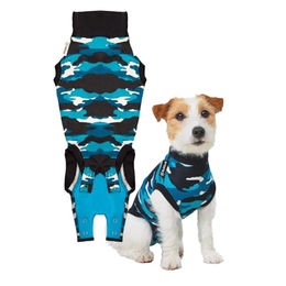 Produktbild von Suitical Recovery Suit® Dog blau camouflage Größe 2XS