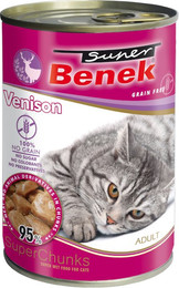 Produktbild von Super Benek Getreidefrei Chunks Wild in Sauce - 10 x 415 g