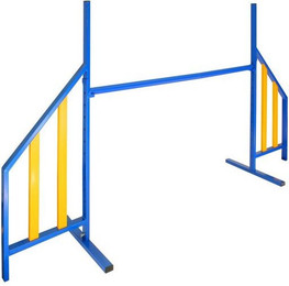 Produktbild von Superhund Agility-Hürde Agility-Hürde aus Metall für Agilitytraining, FCI-konform, Stabiles Gestell aus Metall, Stange aus Kunststoff.