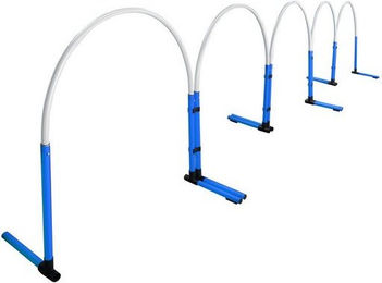 Produktbild von Superhund Agility-Slalom Hoopers Slalom in Blau mit Bogen in Farbe Weiß