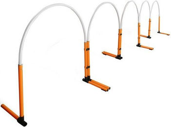 Produktbild von Superhund Agility-Slalom Hoopers Slalom in Orange mit Bogen in Farbe Weiß