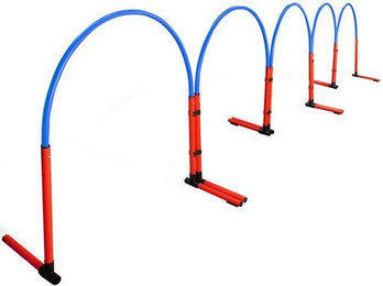 Produktbild von Superhund Agility-Slalom Hoopers Slalom in Rot mit Bogen in Farbe Blau