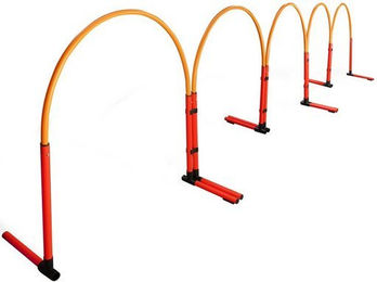 Produktbild von Superhund Agility-Slalom Hoopers Slalom in Rot mit Bogen in Farbe Orange
