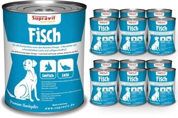 Produktbild von Supravit Hundenassfutter Fisch & Lachs - 12 x 410 g